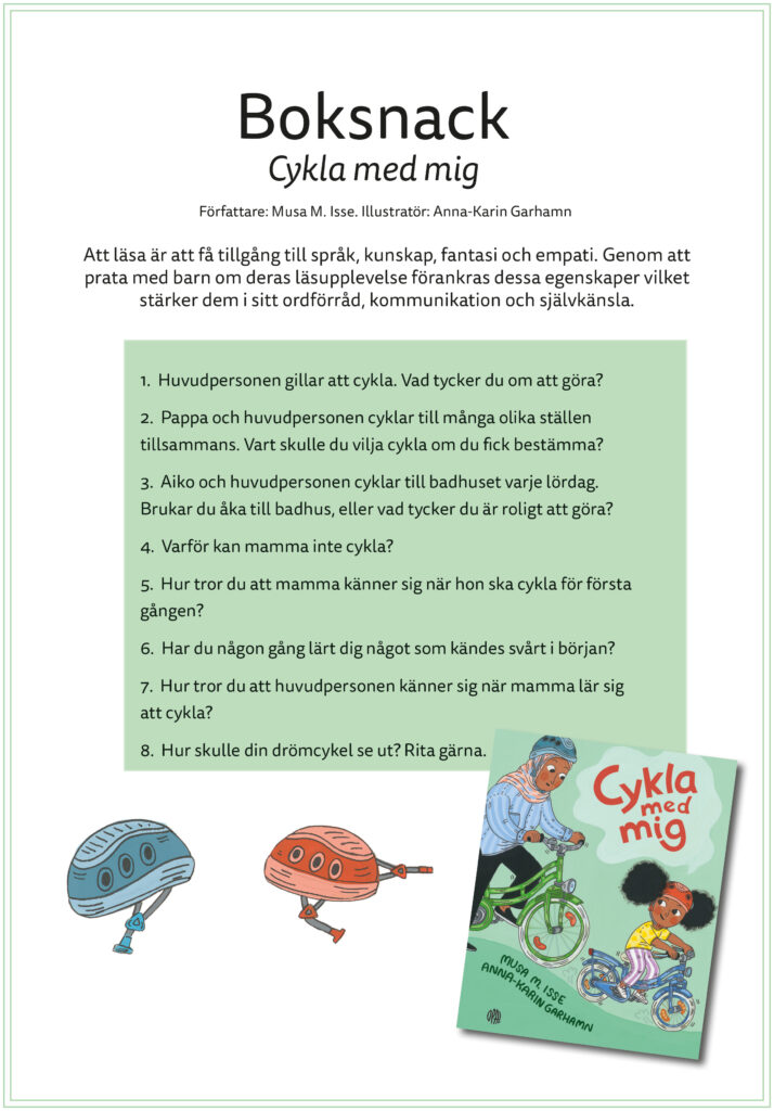 Bild på bokfrågor Cykla med mig